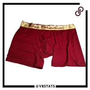 Ben Sherman Men's Contoured Support Pouch Soft Microfiber Boxer Brief Red Medium